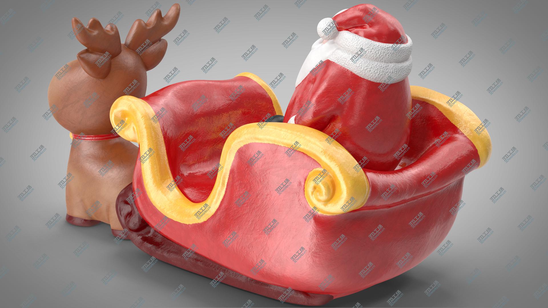 images/goods_img/202105071/3D Santa Claus with Sleigh Decorative Figurine model/5.jpg